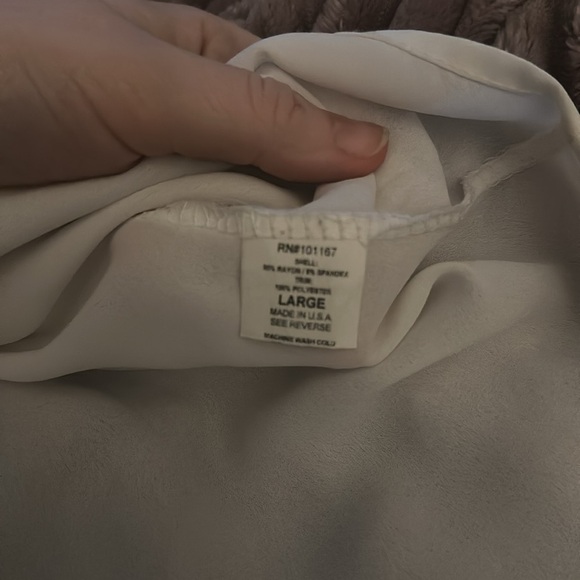 Anthropologie Pebble and Stone Cream Tiered Top Size Large # 1657 - Picture 7 of 7